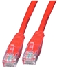 Picture of Intellinet Network Patch Cable, Cat5e, 5m, Red, CCA, U/UTP, PVC, RJ45, Gold Plated Contacts, Snagless, Booted, Lifetime Warranty, Polybag