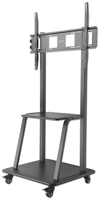 Picture of Manhattan TV & Monitor Mount, Trolley Stand, 1 screen, Screen Sizes: 37-100", Black, VESA 200x200 to 800x600mm, Max 150kg, LFD, Lifetime Warranty