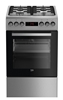 Picture of Beko FSE52320DXD cooker Freestanding cooker Gas Black, Stainless steel A