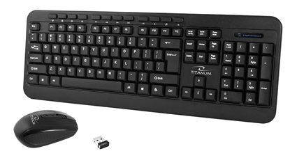 Attēls no TITANUM TK109 Wireless set - USB keyboard + mouse Black