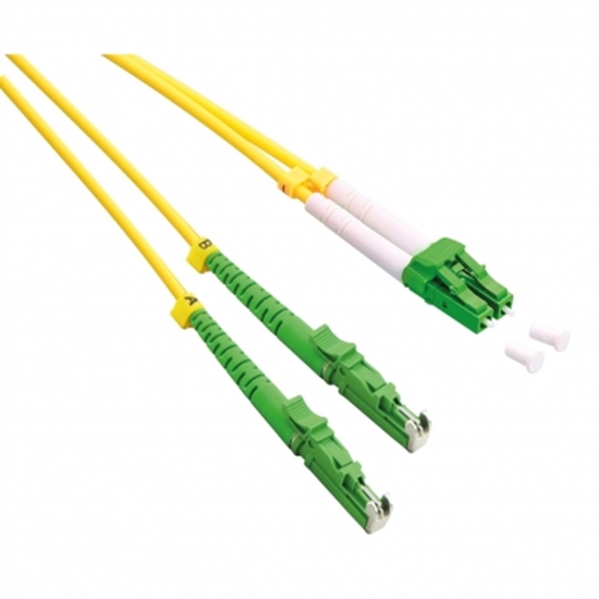 Picture of ROLINE FO Jumper Cable Duplex, 9/125µm, OS2, LSH/LC, APC Polish, LSOH, yellow, 5