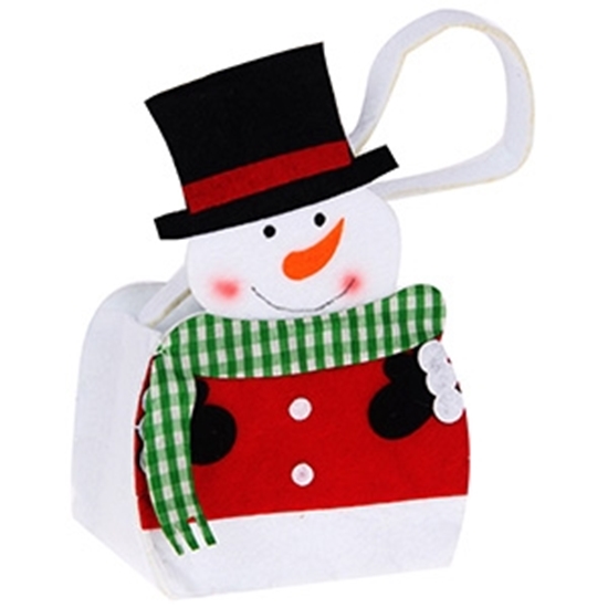 Изображение Dāvanu maisiņš Sniegavīrs 20x13x8cm