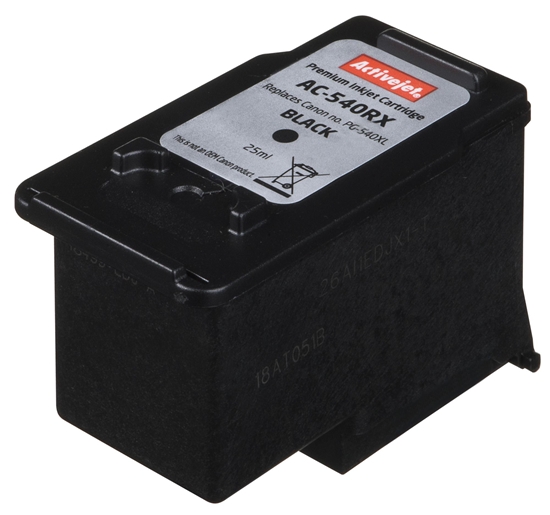 Picture of Activejet AC-540RX Ink cartridge (replacement for Canon PG-540XL; Premium; 25 ml; 700 pages, black)
