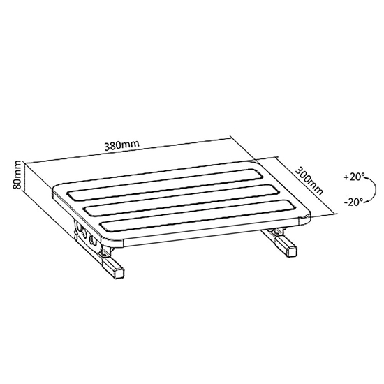 Picture of Maclean MC-831 foot rest Black