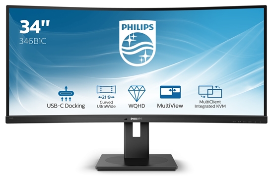Picture of Philips B Line 346B1C/00 computer monitor 86.4 cm (34") 3440 x 1440 pixels Quad HD LCD Black