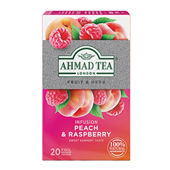 Picture of AHMAD Augļu un zāļu tējas maisījums     Avene ar persiku, 20 tējas maisiņi folijas iepakojumā