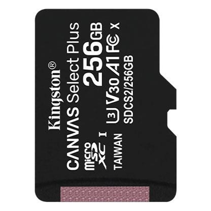 Attēls no Kingston Technology 256GB micSDXC Canvas Select Plus 100R A1 C10 Single Pack w/o ADP