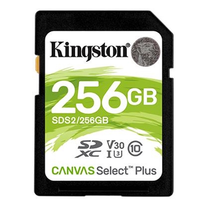 Attēls no Kingston Technology 256GB SDXC Canvas Select Plus 100R C10 UHS-I U3 V30