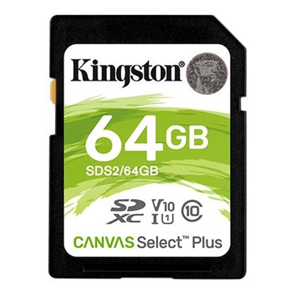 Attēls no Kingston Technology 64GB SDXC Canvas Select Plus 100R C10 UHS-I U1 V10