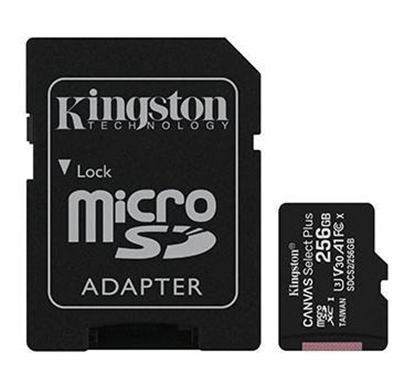 Attēls no Kingston Technology 256GB micSDXC Canvas Select Plus 100R A1 C10 Card + ADP