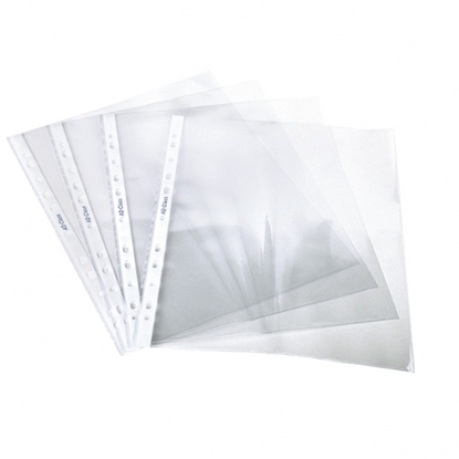 Picture of AD Class PUNCHED POCKET Cristal Clear A4 80 micr., pouch 100 pcs
