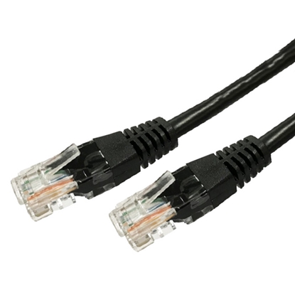 Attēls no Kabel Patchcord miedziany kat.5e RJ45 UTP 7,5m. czarny