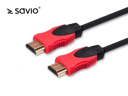 Attēls no Savio CL-141 HDMI cable 10 m HDMI Type A (Standard) Black,Red