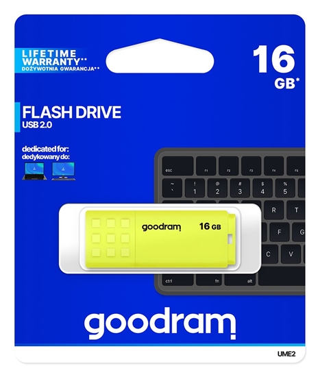 Picture of Goodram UME2 USB 2.0 16GB Yellow