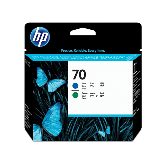 Picture of HP 70 Blue and Green DesignJet Printhead