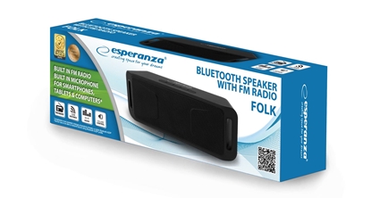 Attēls no Esperanza FOLK Stereo portable speaker Black 6 W
