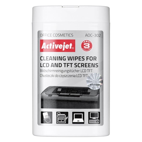 Picture of Activejet AOC-302 LCD matrix wipes 100 pcs.