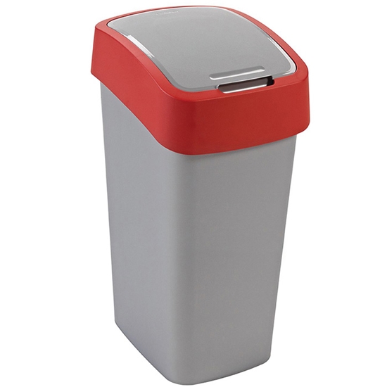Picture of Atkritumu tvertne Curver Flip Bin 45L sudraba/sarkana