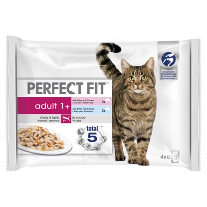 Attēls no Konservi kaķiem Perfect Fit ar zivīm 4-paka 340g