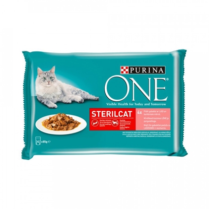 Attēls no Konservi kaķiem Purina One lasis un burkāni 4x85g