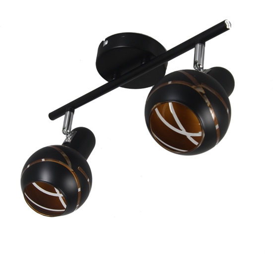 Picture of Sp.l.-UNDA 2x40W E14 melna/zelta