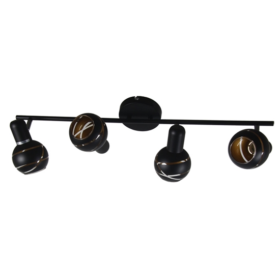 Picture of Sp.l.-UNDA 4x40W E14 melna/zelta