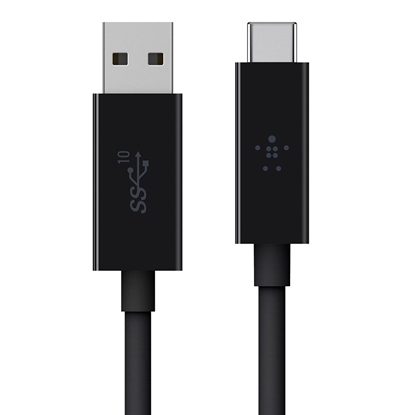 Attēls no Belkin USB 3.1 SuperSpeed Cable USB-C to USB-A 1m black