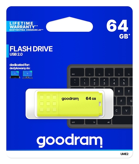 Picture of Goodram UME2 USB 2.0 64GB Yellow