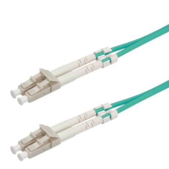 Picture of Value Fibre Optic Jumper Cable, 50/125µm, LC/LC, OM3, turquoise, 2.0 m