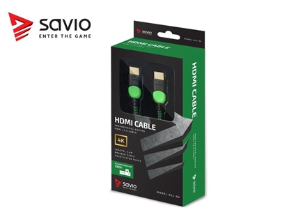 Attēls no Savio GCL-06 HDMI cable 3 m HDMI Type A (Standard) Black, Green