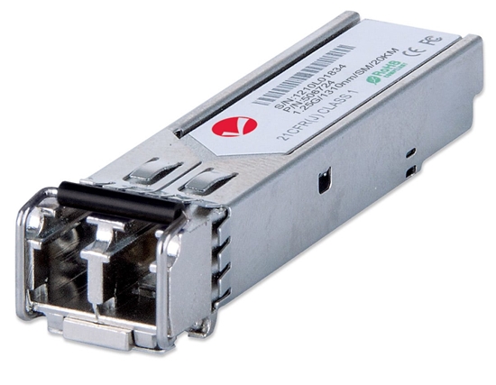 Picture of Intellinet Gigabit Ethernet SFP Mini-GBIC Transceiver, 1000Base-Lx (LC) Single-Mode Port, 20km, Equivalent to Cisco GLC-LH-SM, Three Year Warranty