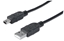 Picture of Manhattan USB-A to Mini-USB Cable, 1.8m, Male to Male, Black, 480 Mbps (USB 2.0), Equivalent to USB2HABM2M (except 20cm shorter), Hi-Speed USB, Lifetime Warranty, Polybag