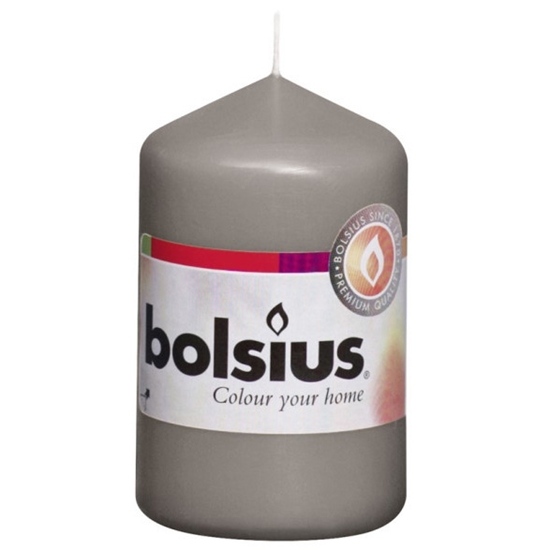 Изображение Svece stabs Bolsius pelēka 4.8x8cm