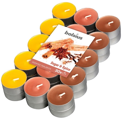 Picture of Tējas sveces arom. Bolsius cukurs&pipari 4h 30gab.