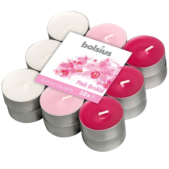 Picture of Tējas sveces arom. Bolsius orhideja 4h 18gab.
