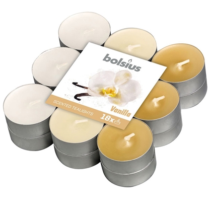 Picture of Tējas sveces arom. Bolsius vaniļa 18gab.