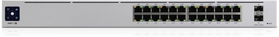 Изображение Switch|UBIQUITI|USW-Pro-24-PoE|Type L3|Desktop/pedestal|Rack|24x10Base-T / 100Base-TX / 1000Base-T|2xSFP+|PoE+ ports 16|400 Watts|USW-PRO-24-POE