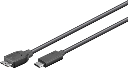 Attēls no Kabel USB MicroConnect USB-C - microUSB 1 m Czarny (USB3.1CAMIB3.01)