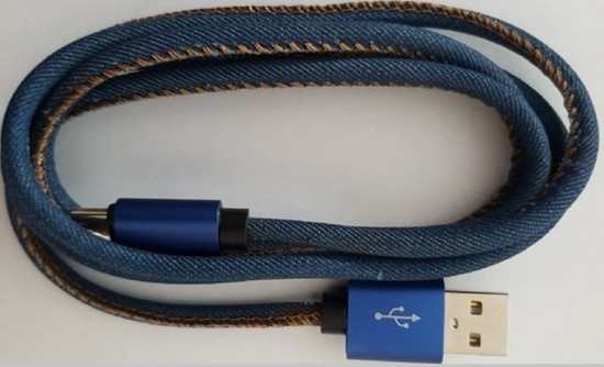 Изображение Gembird USB Male - Micro USB Male Premium denim 2m Blue