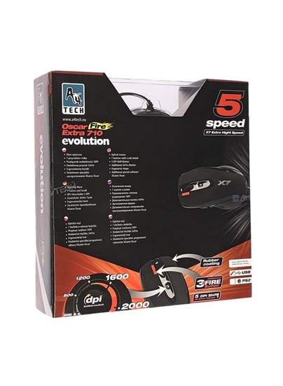 Picture of A4Tech X-710BH mouse USB Type-A Optical