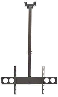 Picture of Manhattan TV & Monitor Mount, Ceiling, 1 screen, Screen Sizes: 37-75", Height: 105-156 cm, Black, VESA 200x200 to 800x400mm, Max 50kg, LFD, Lifetime Warranty