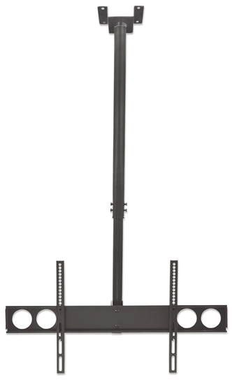 Picture of Manhattan TV & Monitor Mount, Ceiling, 1 screen, Screen Sizes: 37-75", Height: 105-156 cm, Black, VESA 200x200 to 800x400mm, Max 50kg, LFD, Lifetime Warranty