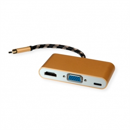 Picture of ROLINE GOLD Type C - VGA / HDMI / Type C PD Adapter, M/F