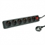 Picture of ROLINE Power Strip, 6-way, with Switch, black, 1.5 m
