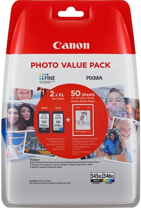 Изображение Tintes kārtridžs Canon PG-545XL / CL-546XL Colour Value Pack + Photo Paper 50 sheets