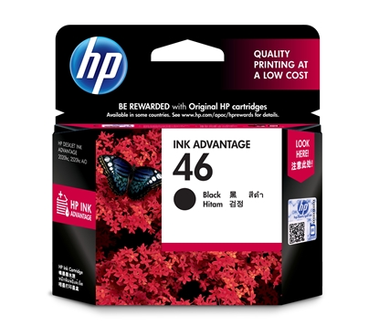 Attēls no HP 46 Black Original Ink Advantage Cartridge