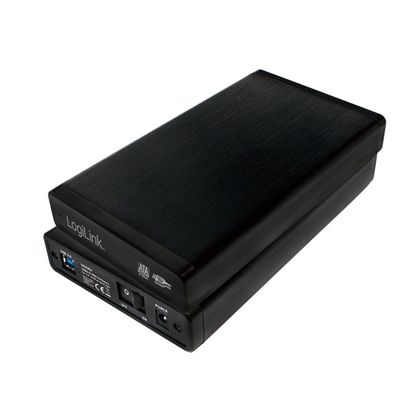 Attēls no Zewnętrzna obudowa HDD 3.5 cala, SATA, USB3.0, Czarna Aluminiowa 