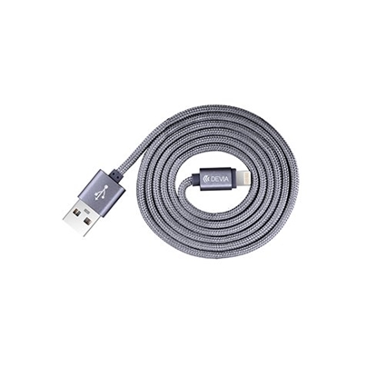 Attēls no Devia Fashion Series Cable for Lightning (MFi, 2.4A 1.2M) grey