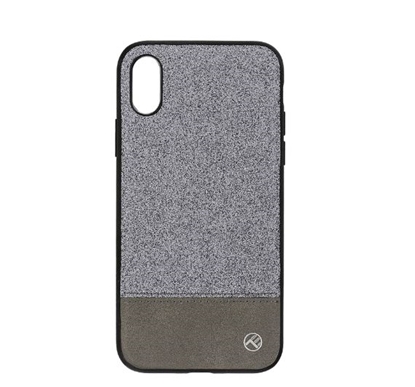 Изображение Tellur Cover Synthetic Leather Glitter II for iPhone X/XS silver
