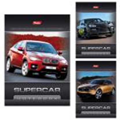 Picture of Bloknots A6/40 lapas rūtiņu ar spirāli Super Car